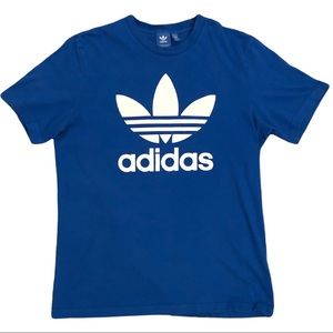 Adidas Men Blue T-Shirt, Size Large